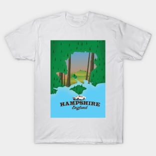 Hampshire England travel map T-Shirt